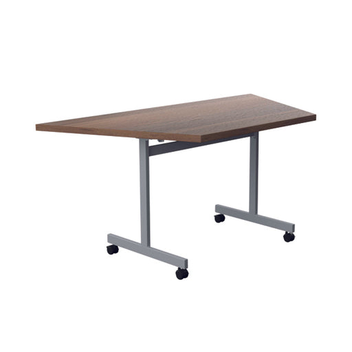 Jemini Trap Tilt Table 1600x800x720mm Dark Walnut/Silver KF822547