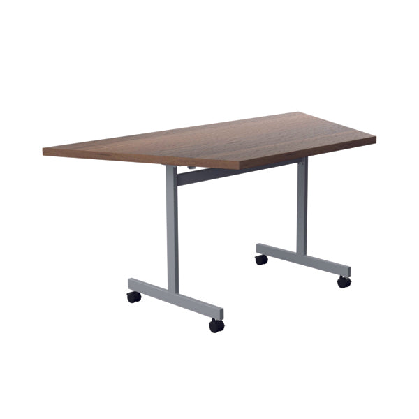 Jemini Trap Tilt Table 1600x800x720mm Dark Walnut/Silver KF822547