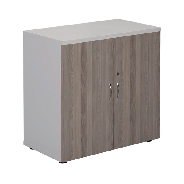 Jemini Cupboard 800x450x800mm White/Grey Oak KF822707