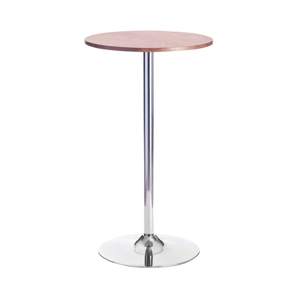 Jemini Bistro Trumpet Table Tall 600x600x1045mm Walnut/Chrome KF838317