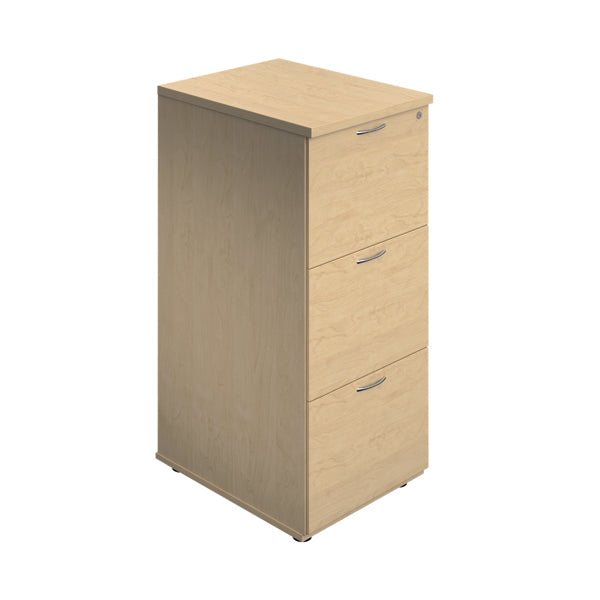 Jemini 3 Drawer Filing Cabinet 464x600x1030mm Maple KF90462