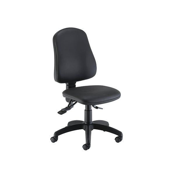 Jemini Teme Deluxe High Back Operator Chair 640x640x985-1175mm Leather Look Black KF90540