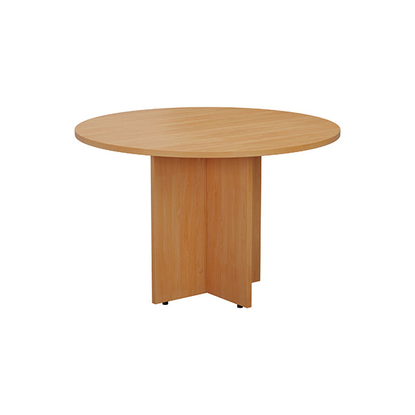 Jemini Round Meeting Table 1100x1100x730mm Beech KF90685