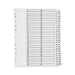 Q-Connect 1-50 Index Multi-Punched Reinforced Board Clear Tab A4 White KF97057