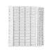 Q-Connect 1-100 Index Multi-Punched Reinforced Board Clear Tab A4 White KF97059