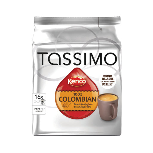 Tassimo Kenco 100% Columbian Coffee 136g Capsules (5 Packs of 16) 4031515