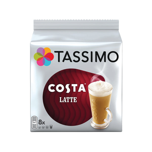 Tassimo Costa Latte Coffee 239.2g Capsules (5 Packs of 8) 4051474