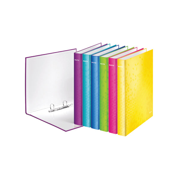 Leitz Wow 2 D-Ring Binder 25mm A4 Plus Assorted (Pack of 10) 42412099