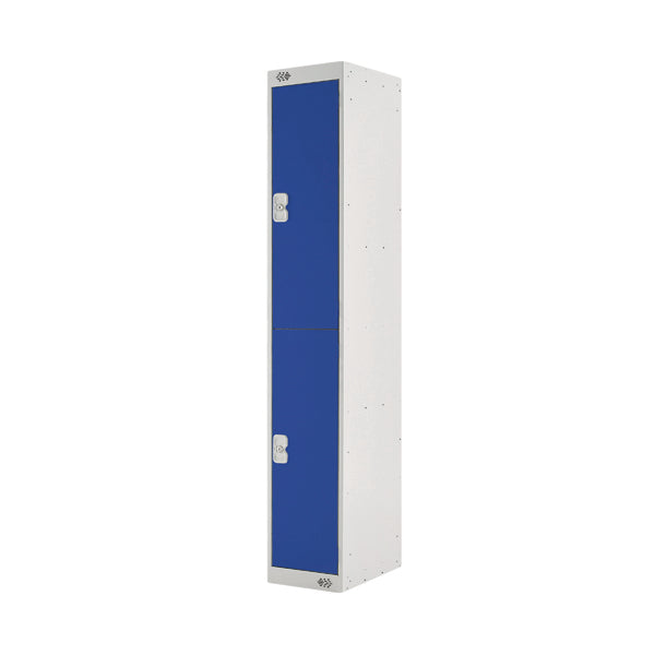 Two Compartment Locker 300x300x1800mm Blue Door MC00007