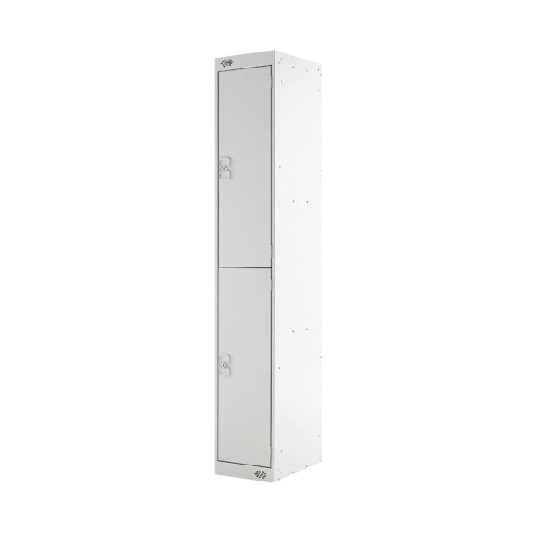 Two Compartment Locker 300x300x1800mm Light Grey Door MC00008