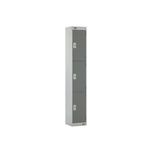 Three Compartment Locker 300x300x1800mm Dark Grey Door MC00015