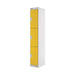 Three Compartment Locker 300x300x1800mm Yellow Door MC00018