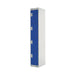 Four Compartment Locker 300x300x1800mm Blue Door MC00019