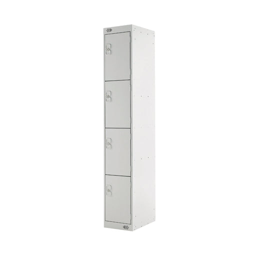 Four Compartment Locker 300x300x1800mm Light Grey Door MC00020