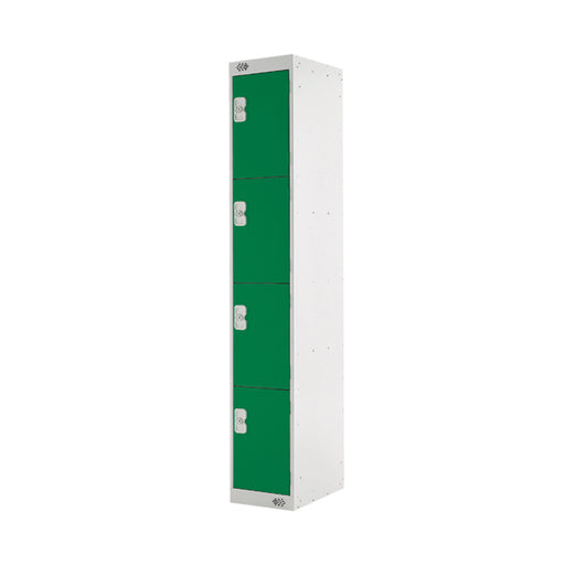 Four Compartment Locker 300x300x1800mm Green Door MC00022