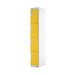 Four Compartment Locker 300x300x1800mm Yellow Door MC00024