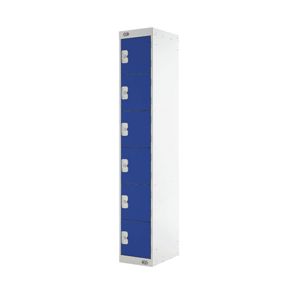 Six Compartment Locker 300x300x1800mm Blue Door MC00031