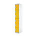 Six Compartment Locker 300x300x1800mm Yellow Door MC00036