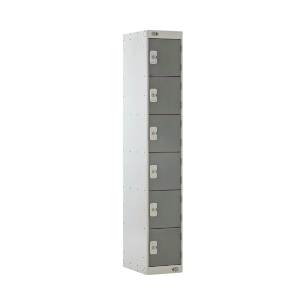 Six Compartment Locker 300x450x1800mm Dark Grey Door MC00069