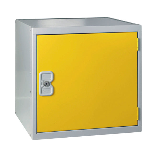 One Compartment Cube Locker 300x300x300mm Yellow Door MC00090