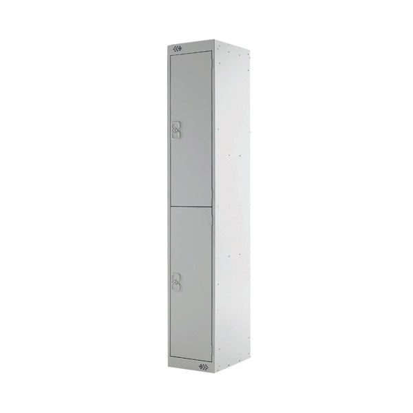 Express Standard Locker 2 Door 300x300x1800mm Light Grey MC00140