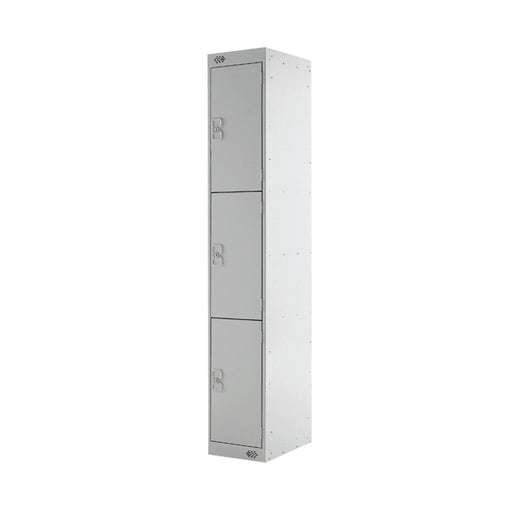 Express Standard Locker 3 Door 300x300x1800mm Light Grey MC00143