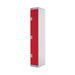 Three Compartment Express Standard Locker 300x300x1800mm Red Door MC00144