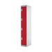 Four Compartment Express Standard Locker 300x300x1800mm Red Door MC00147