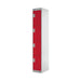 Four Compartment Express Standard Locker 300x450x1800mm Red Door MC00162