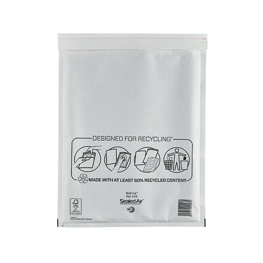 Mail Lite Bubble Postal Bag White H5-270x360 (Pack of 50) 101098086