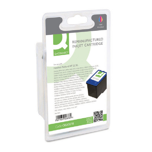 Q-Connect HP 22 Remanufactured Colour Inkjet Cartridge C9352AE