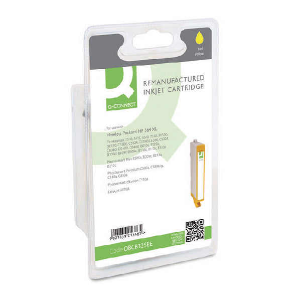 Q-Connect HP 364XL Remanufactured Yellow Inkjet Cartridge High Yield CB325EE