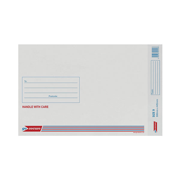 GoSecure Bubble Lined Envelope Size 9 300x445mm White (Pack of 20) PB02130