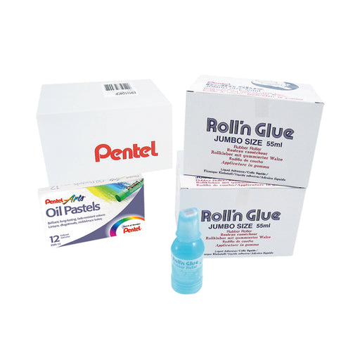 Pentel Roll n Glue Class Pack (Pack of 24) ER501/24CP