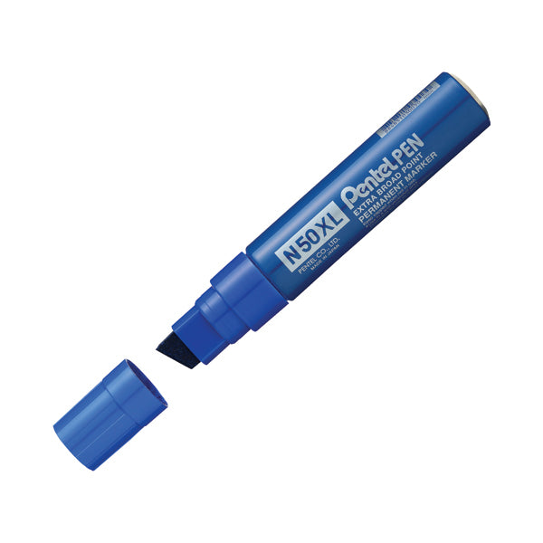 Pentel N50XL Marker Chisel Tip Blue (Pack of 6) N50XL-C