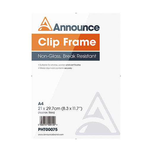 Announce Metal Clip Frame A4 PHT00075