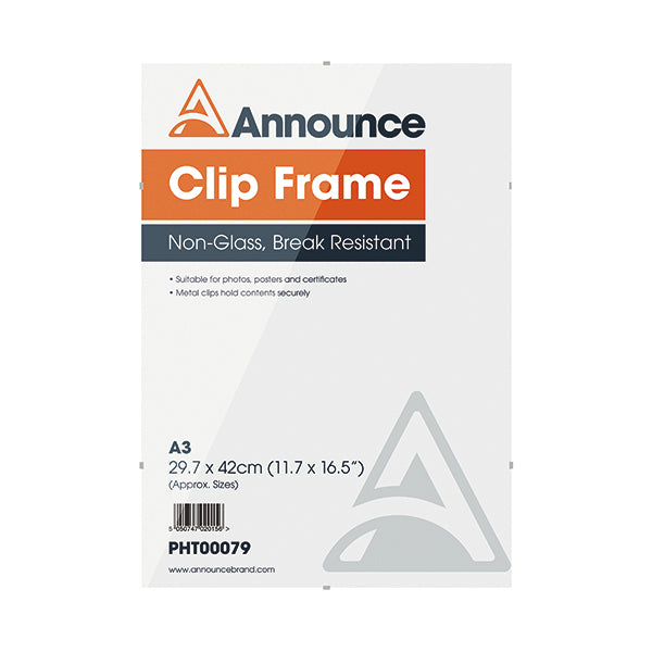 Announce Metal Clip Frame A3 PHT00079