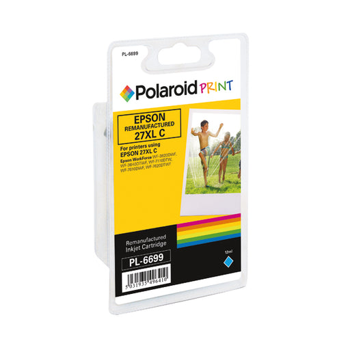 Polaroid Epson 27XL Remanufactured Inkjet Cartridge Cyan T271240-COMP PL