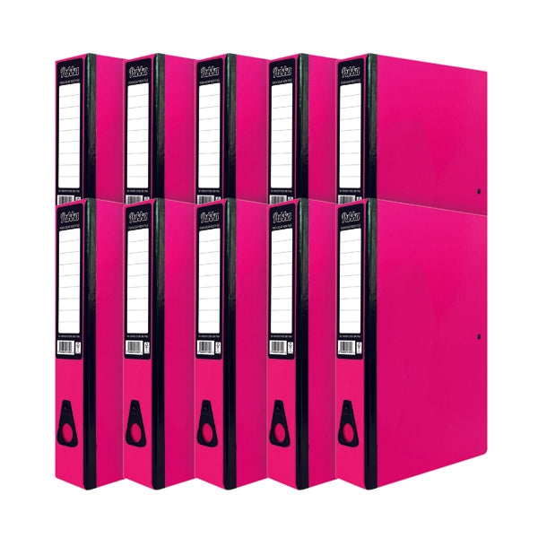 Pukka Brights Box File Foolscap Pink (Pack of 10) BR-7780