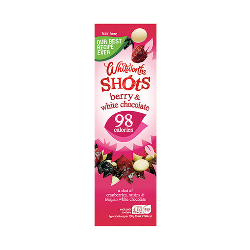 Whitworths Shots Berry and White Chocolate 25g (Pack of 16) C005082