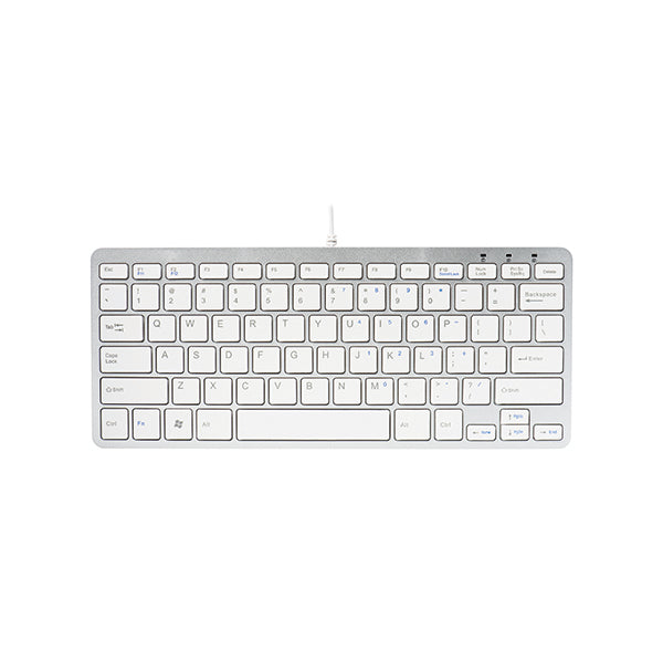 R-GO Compact Ergonomic Keyboard Wired White RGOECUKW