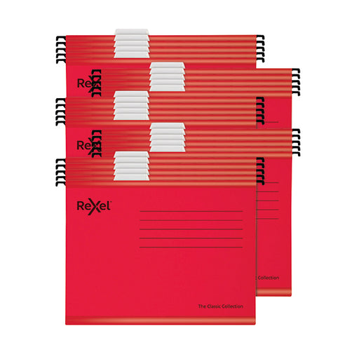 Rexel  Classic Suspension Files Foolscap Red (Pack of 25) 2115592