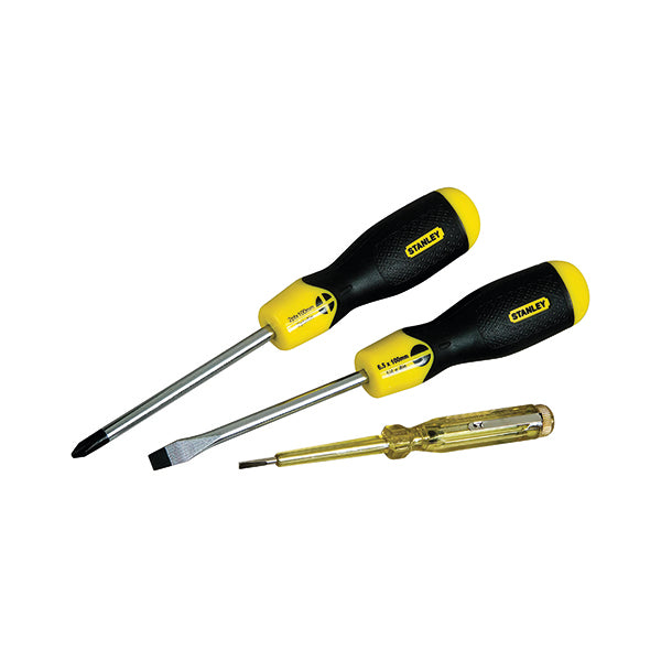 Stanley 3 Piece Cushion Grip Screwdriver Set 0-65-012