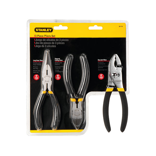 Stanley 3 Piece Pliers Set 0-84-114 (Pack of 3)