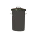 Heavy Duty Cylindrical Storage Bin With Lid Black 311960