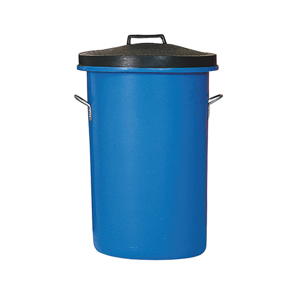 Heavy Duty Coloured Dustbin 85 Litre Blue (Dimensions: W476 x D476 x H673mm) 311963