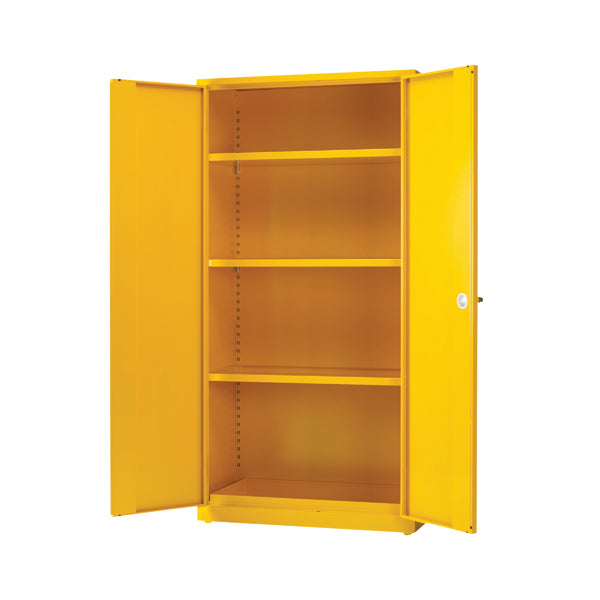 Hazardous Substance Storage Cabinet 72x36x18 inch c/w 3 Shelf Yellow 188736