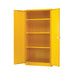 Hazardous Substance Storage Cabinet 72x36x18 inch c/w 3 Shelf Yellow 188736