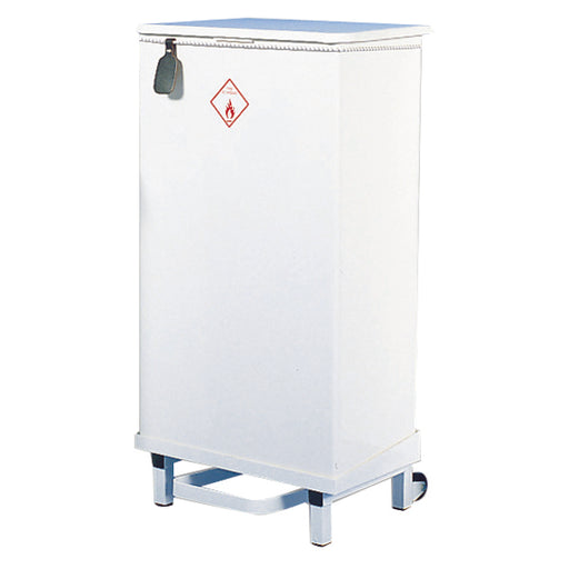 Fire Retardant Sack Holder 64 Litre White Semi-Mobile 330328