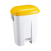 Derby Plastic Pedal Bin 60 Litre White/Yellow 348014